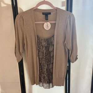 INC International Concepts Tan Knit Top